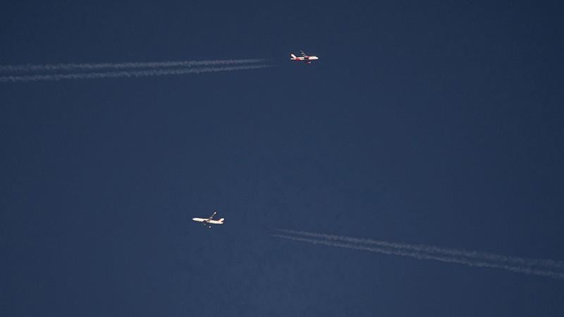 two aircraft in flight