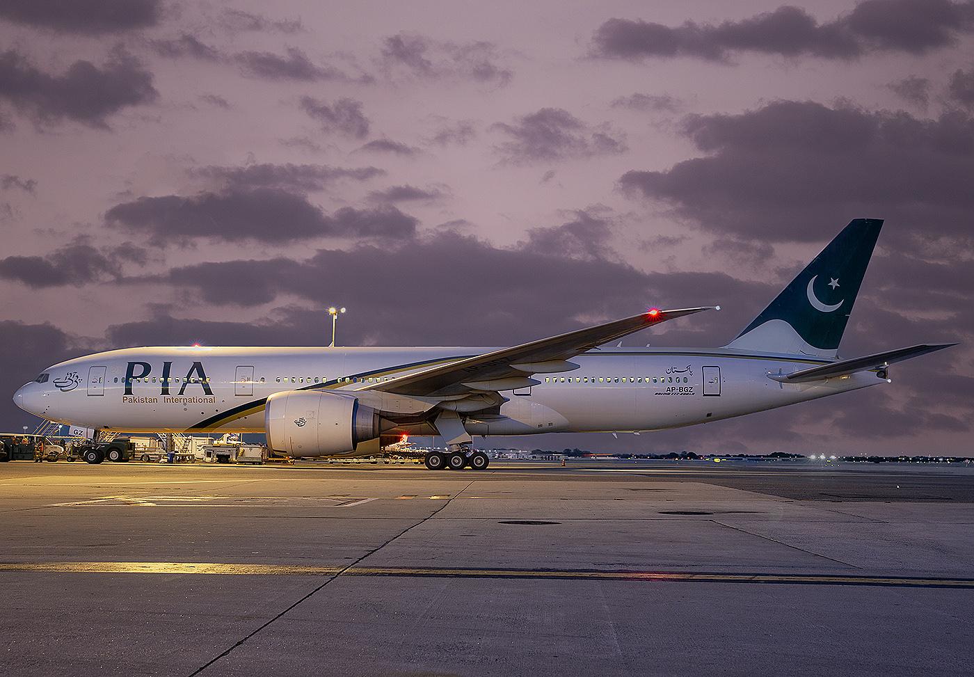 PIA jet on tarmac